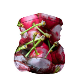 Бандана-труба 3D с принтом Черешня в Курске, 100% полиэстер, ткань с особыми свойствами — Activecool | плотность 150‒180 г/м2; хорошо тянется, но сохраняет форму | вишня | десерт | лето | сладкое | черешня | ягода
