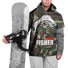 Накидка на куртку 3D с принтом Лучший рыбак в Курске, 100% полиэстер |  | best fisherman | camouflage | fish | fishing | камуфляж | лучший рыбак | рыба | рыбалка