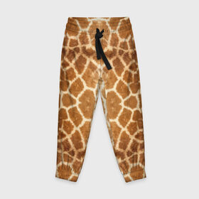 Детские брюки 3D с принтом Шкура Жирафа в Курске, 100% полиэстер | манжеты по низу, эластичный пояс регулируется шнурком, по бокам два кармана без застежек, внутренняя часть кармана из мелкой сетки | textures | животное | жираф | текстура