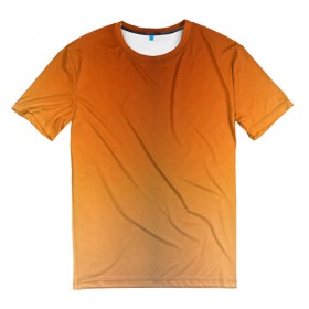 Мужская футболка 3D с принтом Fox Triangle в Курске, 100% полиэфир | прямой крой, круглый вырез горловины, длина до линии бедер | Тематика изображения на принте: геометрия | оранжевый | полигон | рыжий | треугольник