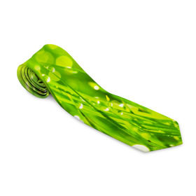 Галстук 3D с принтом Роса на траве в Курске, 100% полиэстер | Длина 148 см; Плотность 150-180 г/м2 | Тематика изображения на принте: зелёный | зелень | луг | роса | яркий
