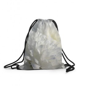 Рюкзак-мешок 3D с принтом Белый цветок в Курске, 100% полиэстер | плотность ткани — 200 г/м2, размер — 35 х 45 см; лямки — толстые шнурки, застежка на шнуровке, без карманов и подкладки | белый | цветок | цветы