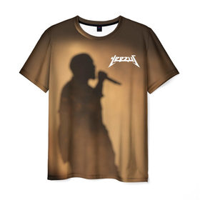 Мужская футболка 3D с принтом Kanye West в Курске, 100% полиэфир | прямой крой, круглый вырез горловины, длина до линии бедер | yeezus | канье | уэст
