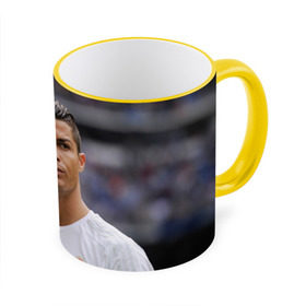 Кружка 3D с принтом Cristiano Ronaldo в Курске, керамика | ёмкость 330 мл | Тематика изображения на принте: криштиану роналду | реал мадрид