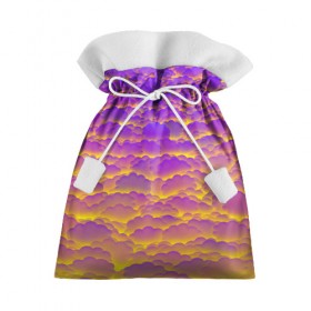 Подарочный 3D мешок с принтом Фиолетовые облака в Курске, 100% полиэстер | Размер: 29*39 см | закат | небо | облака | солнце | тучи