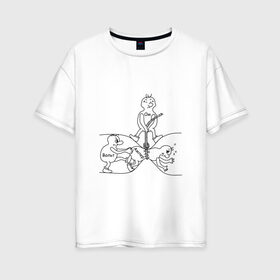 Женская футболка хлопок Oversize с принтом Закон Ома в Курске, 100% хлопок | свободный крой, круглый ворот, спущенный рукав, длина до линии бедер
 | ампер | вольт | напряжение | наука | сопротивление | ток | физика | электричество