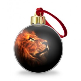 Ёлочный шар с принтом Lion в Курске, Пластик | Диаметр: 77 мм | lion | голова животного | кот | кошка | лев