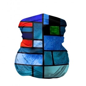 Бандана-труба 3D с принтом Мозаичная абстракция в Курске, 100% полиэстер, ткань с особыми свойствами — Activecool | плотность 150‒180 г/м2; хорошо тянется, но сохраняет форму | линии | орнамент | прикольные картинки | узор | цвет