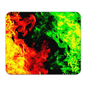 Коврик прямоугольный с принтом Огненная битва в Курске, натуральный каучук | размер 230 х 185 мм; запечатка лицевой стороны | Тематика изображения на принте: дым | зеленый | красный | огонь