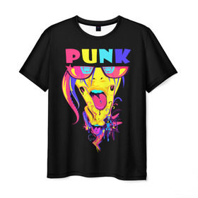 Мужская футболка 3D с принтом Punk в Курске, 100% полиэфир | прямой крой, круглый вырез горловины, длина до линии бедер | молодёжь | панки | прикол | субкультура | хиппи | цвет