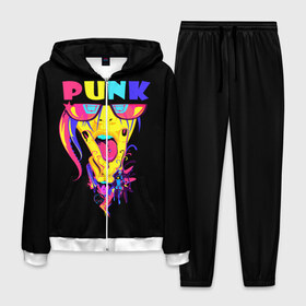 Мужской костюм 3D с принтом Punk в Курске, 100% полиэстер | Манжеты и пояс оформлены тканевой резинкой, двухслойный капюшон со шнурком для регулировки, карманы спереди | молодёжь | панки | прикол | субкультура | хиппи | цвет