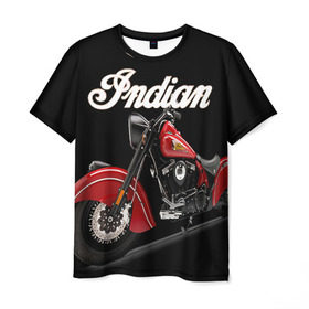 Мужская футболка 3D с принтом Indian 2 в Курске, 100% полиэфир | прямой крой, круглый вырез горловины, длина до линии бедер | indian