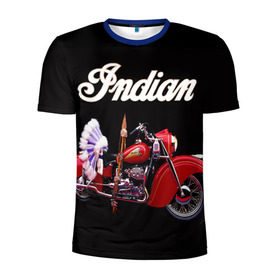 Мужская футболка 3D спортивная с принтом Indian 5 в Курске, 100% полиэстер с улучшенными характеристиками | приталенный силуэт, круглая горловина, широкие плечи, сужается к линии бедра | indian