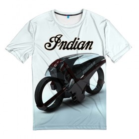 Мужская футболка 3D с принтом Indian 7 в Курске, 100% полиэфир | прямой крой, круглый вырез горловины, длина до линии бедер | 