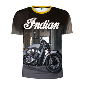 Мужская футболка 3D спортивная с принтом Indian 8 в Курске, 100% полиэстер с улучшенными характеристиками | приталенный силуэт, круглая горловина, широкие плечи, сужается к линии бедра | indian