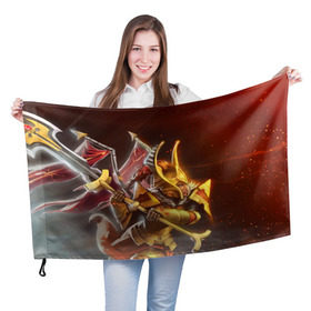 Флаг 3D с принтом Legion Commander в Курске, 100% полиэстер | плотность ткани — 95 г/м2, размер — 67 х 109 см. Принт наносится с одной стороны | 