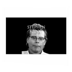 Бумага для упаковки 3D с принтом Стивен Кинг - Король ужасов в Курске, пластик и полированная сталь | круглая форма, металлическое крепление в виде кольца | Тематика изображения на принте: король ужасов | писатель | триллер | ужасы