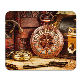 Коврик прямоугольный с принтом Старинные часы в Курске, натуральный каучук | размер 230 х 185 мм; запечатка лицевой стороны | время | ключ | старинное | часы