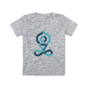 Детская футболка хлопок с принтом Yoga в Курске, 100% хлопок | круглый вырез горловины, полуприлегающий силуэт, длина до линии бедер | yoga