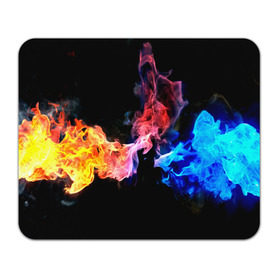 Коврик прямоугольный с принтом Битва огней в Курске, натуральный каучук | размер 230 х 185 мм; запечатка лицевой стороны | Тематика изображения на принте: красный | огонь | синий