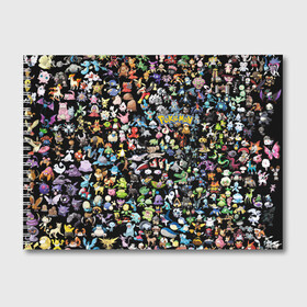 Альбом для рисования с принтом Покемоны в Курске, 100% бумага
 | матовая бумага, плотность 200 мг. | ash ketchum | pokemon | пикачу | покебол | покемон | эш