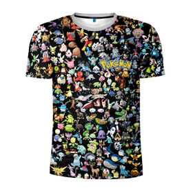 Мужская футболка 3D спортивная с принтом Покемоны в Курске, 100% полиэстер с улучшенными характеристиками | приталенный силуэт, круглая горловина, широкие плечи, сужается к линии бедра | ash ketchum | pokemon | пикачу | покебол | покемон | эш