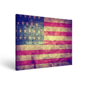 Холст прямоугольный с принтом Америка в Курске, 100% ПВХ |  | grunge | америка | сша | флаг
