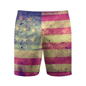 Мужские шорты 3D спортивные с принтом Америка в Курске,  |  | grunge | америка | сша | флаг