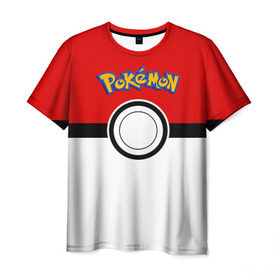 Мужская футболка 3D с принтом Покеболл 3 в Курске, 100% полиэфир | прямой крой, круглый вырез горловины, длина до линии бедер | pokemon | pokemon go | покемон | покемон го