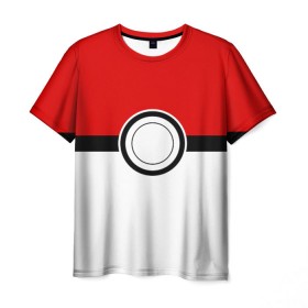 Мужская футболка 3D с принтом Покеболл 4 в Курске, 100% полиэфир | прямой крой, круглый вырез горловины, длина до линии бедер | Тематика изображения на принте: pokemon | pokemon go | покемон | покемон го
