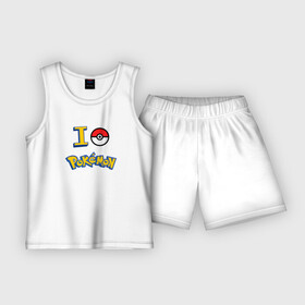 Детская пижама с шортами хлопок с принтом Покемон I love pokemon в Курске,  |  | pokemon | pokemon go | покемон | покемон го