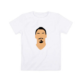 Детская футболка хлопок с принтом Zlatan Ibrahimovic в Курске, 100% хлопок | круглый вырез горловины, полуприлегающий силуэт, длина до линии бедер | Тематика изображения на принте: златан ибрагимович