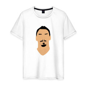Мужская футболка хлопок с принтом Zlatan Ibrahimovic в Курске, 100% хлопок | прямой крой, круглый вырез горловины, длина до линии бедер, слегка спущенное плечо. | златан ибрагимович