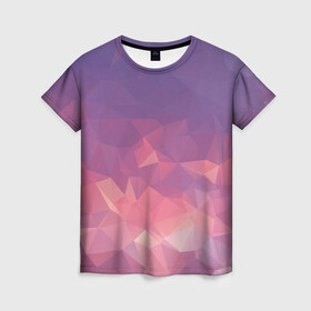 Женская футболка 3D с принтом Triangulates в Курске, 100% полиэфир ( синтетическое хлопкоподобное полотно) | прямой крой, круглый вырез горловины, длина до линии бедер | абстракция | геометрия | красиво | минимализм | мода | модно | пиксель | треугольник