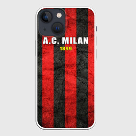 Чехол для iPhone 13 mini с принтом A.C. Milan в Курске,  |  | Тематика изображения на принте: болельщик | италия | клуб | милан | фанат | футбол | футболист