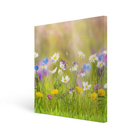 Холст квадратный с принтом Солнечная нежность в Курске, 100% ПВХ |  | лепестки | лучи | прикольные картинки | солнце | цветочки | цветы