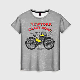 Женская футболка 3D с принтом moto t-shirt 4 в Курске, 100% полиэфир ( синтетическое хлопкоподобное полотно) | прямой крой, круглый вырез горловины, длина до линии бедер | Тематика изображения на принте: 