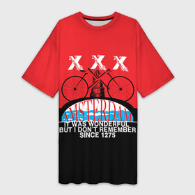 Платье-футболка 3D с принтом Amsterdam t shirt в Курске,  |  | american football | baseball | fashion | football | sport | sport league | style | team | west | американский футбол | амстер | амстердам | амстэрдам | бейсбол | голландия | запад | команды | мода | надписи | спорт | спортивные лиги | стиль