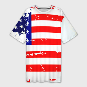 Платье-футболка 3D с принтом Америка в Курске,  |  | grunge | америка | сша | флаг
