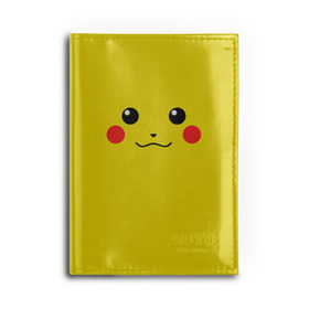 Обложка для автодокументов с принтом Happy Pikachu в Курске, натуральная кожа |  размер 19,9*13 см; внутри 4 больших “конверта” для документов и один маленький отдел — туда идеально встанут права | 