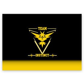 Поздравительная открытка с принтом Team Instinct в Курске, 100% бумага | плотность бумаги 280 г/м2, матовая, на обратной стороне линовка и место для марки
 | Тематика изображения на принте: go | instinct | pokemon | team | покемон