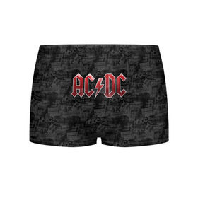 Мужские трусы 3D с принтом AC/DC в Курске, 50% хлопок, 50% полиэстер | классическая посадка, на поясе мягкая тканевая резинка | Тематика изображения на принте: ac dc | acdc | rock | ангус янг | рок