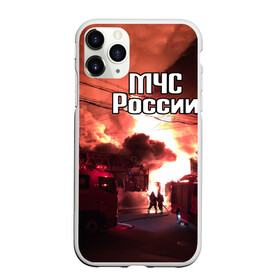 Чехол для iPhone 11 Pro Max матовый с принтом МЧС в Курске, Силикон |  | мчс | пожарный | россии