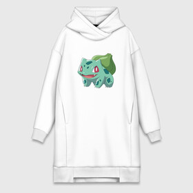 Платье-худи хлопок с принтом Милый Бульбазавр в Курске,  |  | bulbasaur | pokemon | покемон | покемоны