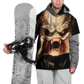 Накидка на куртку 3D с принтом Хищник в Курске, 100% полиэстер |  | predator | зубы | инопланетянин