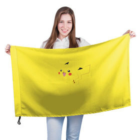Флаг 3D с принтом Пикачу в Курске, 100% полиэстер | плотность ткани — 95 г/м2, размер — 67 х 109 см. Принт наносится с одной стороны | пикачу