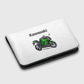 Картхолдер с принтом с принтом Kawasaky Ninja 1000 в Курске, натуральная матовая кожа | размер 7,3 х 10 см; кардхолдер имеет 4 кармана для карт; | kawasaky