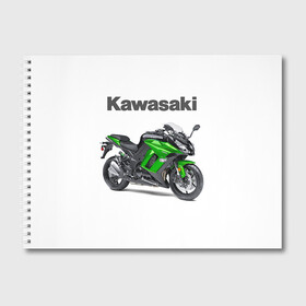 Альбом для рисования с принтом Kawasaky Ninja 1000 в Курске, 100% бумага
 | матовая бумага, плотность 200 мг. | kawasaky