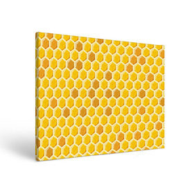 Холст прямоугольный с принтом Медовые соты в Курске, 100% ПВХ |  | арт | еда | мед | пчелы | соты