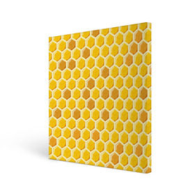 Холст квадратный с принтом Медовые соты в Курске, 100% ПВХ |  | Тематика изображения на принте: арт | еда | мед | пчелы | соты